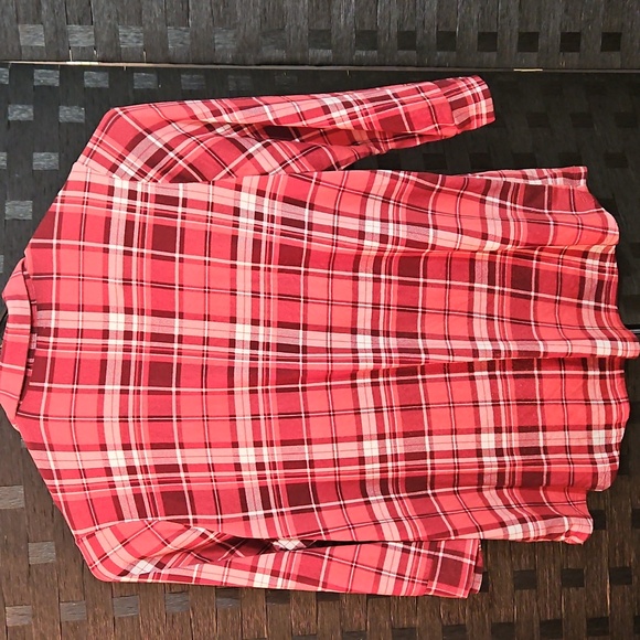By Design Red Plaid Button-Up Shirt Size 3X - Picture 6 of 9